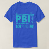 ヴィンテージパームビーチPBIエアポートコードトラベルデイレット Tシャツ (デザイン正面)