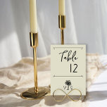 ヴィンテージパームモノグラムのツ結婚リー テーブルナンバー<br><div class="desc">ヴィンテージの結婚ヤシの木の表番号。パームエレガントの2本の木とデザインの宇宙と繊細なフレームの呼吸の豊かな。クラシックのモノグラムと新郎新婦のイニシャルとのアートデコタイポグラフィ結婚と手書きのスクリプトで招待状。私のヴィンテージパーム結婚のコレクションを参照して調整アイテムやメッセージを私に必要な余分なピースを追加する。</div>