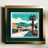 ヴィンテージパーム春ウォーターカラーホテル ポスター