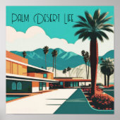 ヴィンテージパーム春ウォーターカラーホテル ポスター (正面)