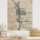 ヴィンテージパーム春カリフォルニアの地図(1942) ポスター (キッチン)