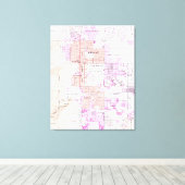 ヴィンテージパーム春カリフォルニアの地図(1957) 2 キャンバスプリント (インサイチュ (ウッドフロア))