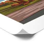 ヴィンテージパーム春カリフォルニア ポスター (角)