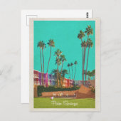 ヴィンテージパーム春サマートラベル ポストカード (正面/裏面)