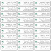 ヴィンテージパーム結婚ツリーズゲスト住所 シール (正面)