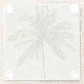 ヴィンテージパーム絵画ツリー ガラスコースター (裏面)