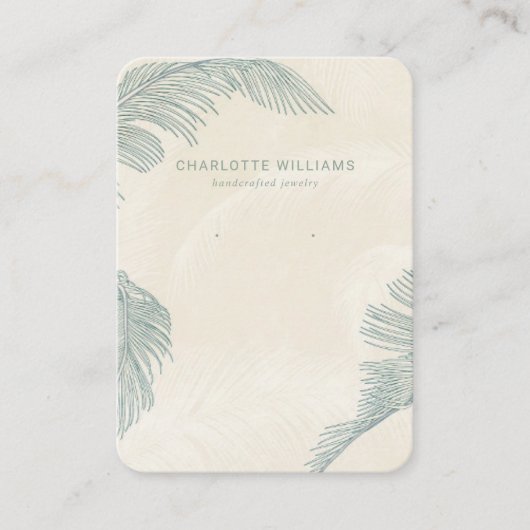ヴィンテージパーム離れジュエリー表示カード 名刺 (正面)