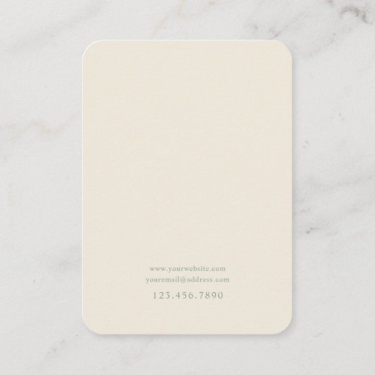 ヴィンテージパーム離れジュエリー表示カード 名刺 (裏面)