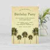 ヴィンテージパーム・ツリーズ誕生日パーティー 招待状 (スタンド正面)