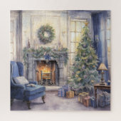 ヴィンテージパーラークリスマスツリー暖炉 ジグソーパズル (縦)