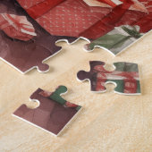 ヴィンテージパーラークリスマスプレゼント暖炉 ジグソーパズル (側面)