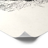 ヴィンテージパールオイスターコーラルヴォリュートシェルテンプレート ポスター (角)