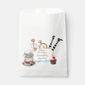 ヴィンテージパールスワンダーランドベビーシャワーパーティー フェイバーバッグ (正面)