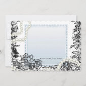 ヴィンテージパールズブルーブライダルティー 招待状 (裏面)