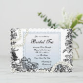 ヴィンテージパールズブルーブライダルティー 招待状 (スタンド正面)