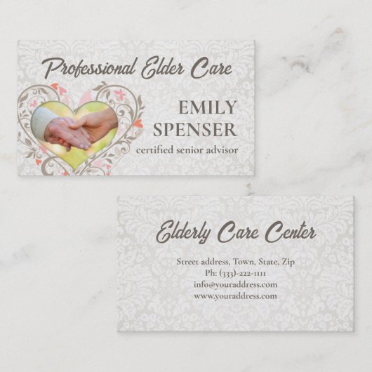 ヴィンテージパール気に高齢者名刺 名刺 (正面/裏面)