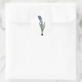 ヴィンテージヒアシンス植物学プリント ラウンドシール (バッグ)