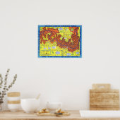 ヴィンテージヒステリックマップグランドキャニオントラベル ポスター (キッチン)