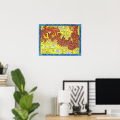 ヴィンテージヒステリックマップグランドキャニオントラベル ポスター (ホームオフィス)