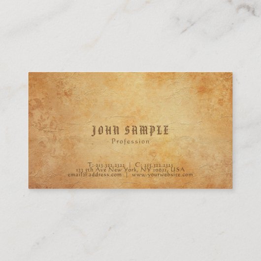 ヴィンテージヒストリカルクリエイティブデザインデラックス 名刺 (裏面)