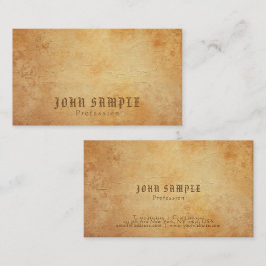 ヴィンテージヒストリカルクリエイティブデザインデラックス 名刺 (正面/裏面)