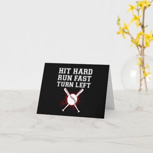 ヴィンテージヒット走懸命ファーストター離れン野球おもしろい カード (黄色い花)