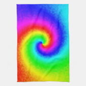 ヴィンテージヒッパイボホ絞り染めトワサイケデリックリル キッチンタオル (縦)