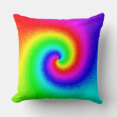 ヴィンテージヒッパイボホ絞り染めトワサイケデリックリル クッション (正面)