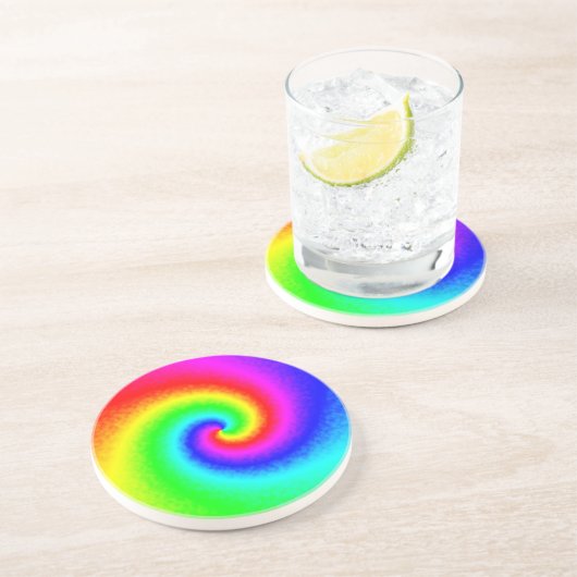 ヴィンテージヒッパイボホ絞り染めトワサイケデリックリル コースター (側面)