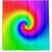 ヴィンテージヒッパイボホ絞り染めトワサイケデリックリル シャワーカーテン (正面)