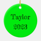 ヴィンテージヒッパイボホ絞り染めトワサイケデリックリル セラミックオーナメント (裏面)