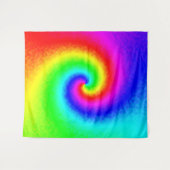 ヴィンテージヒッパイボホ絞り染めトワサイケデリックリル タペストリー (正面(横))