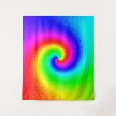 ヴィンテージヒッパイボホ絞り染めトワサイケデリックリル タペストリー (正面)