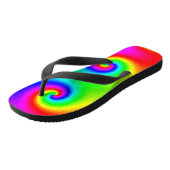 ヴィンテージヒッパイボホ絞り染めトワサイケデリックリル ビーチサンダル (アングル)