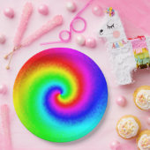 ヴィンテージヒッパイボホ絞り染めトワサイケデリックリル ペーパープレート (パーティー)