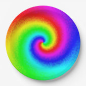 ヴィンテージヒッパイボホ絞り染めトワサイケデリックリル ペーパープレート (正面)