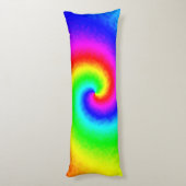 ヴィンテージヒッパイボホ絞り染めトワサイケデリックリル ボディピロー (裏面 (縦))