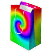 ヴィンテージヒッパイボホ絞り染めトワサイケデリックリル ミディアムペーパーバッグ (裏面アングル)