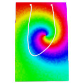 ヴィンテージヒッパイボホ絞り染めトワサイケデリックリル ミディアムペーパーバッグ (正面)