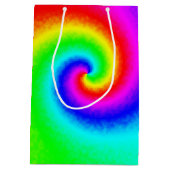 ヴィンテージヒッパイボホ絞り染めトワサイケデリックリル ミディアムペーパーバッグ (裏面)