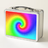 ヴィンテージヒッパイボホ絞り染めトワサイケデリックリル メタルランチボックス (裏面)