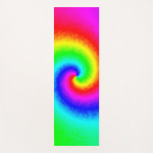 ヴィンテージヒッパイボホ絞り染めトワサイケデリックリル ヨガマット (正面)