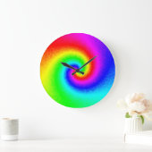 ヴィンテージヒッパイボホ絞り染めトワサイケデリックリル ラージ壁時計 (ホーム)