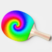 ヴィンテージヒッパイボホ絞り染めトワサイケデリックリル 卓球ラケット (横)