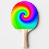 ヴィンテージヒッパイボホ絞り染めトワサイケデリックリル 卓球ラケット (正面)