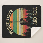 ヴィンテージヒッパイヴァンフラワーバスピースラブ シェルパブランケット (正面(横))