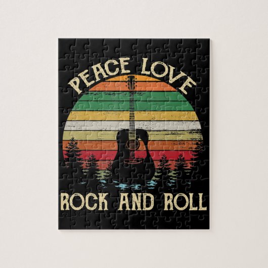 ヴィンテージヒッパイヴァンフラワーバスピースラブ ジグソーパズル (縦)