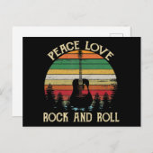 ヴィンテージヒッパイヴァンフラワーバスピースラブ ポストカード (正面/裏面)