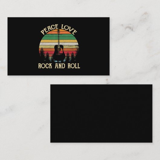 ヴィンテージヒッパイヴァンフラワーバスピースラブ 名刺 (正面/裏面)