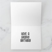 ヴィンテージヒッピーおもしろいバン挨拶誕生日カード サンキューカード (内部)